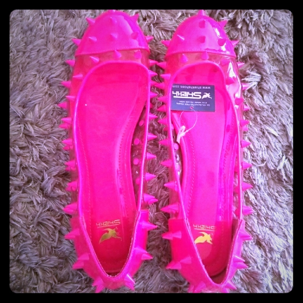 Pink Studed flats